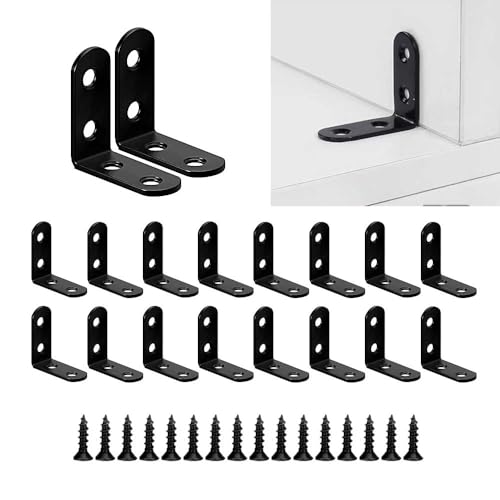 16 Stück L-Halterung Ecke, Halterung aus Edelstahl mit 64 Schrauben, geeignet für Schränke, Küchen, Möbel, Bücherregale 16 Stück L-Halterung Ecke, Halterung aus Edelstahl mit 64 Schrauben, geeignet für Schränke, Küchen, Möbel, Bücherregale von TBNOD
