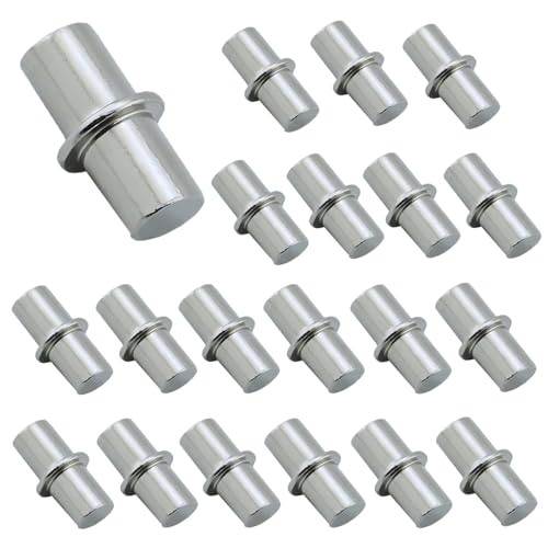 20 Stück 6 mm Regalstifte, silberfarben, Metallhalter, Stützstifte, zylindrische Form, vernickelt, Regalwinkel für Holzmöbel, Regale, Bücherregale, Kleiderschränke 20 Stück 6 mm Regalstifte, silberfarben, Metallhalter, Stützstifte, zylindrische Form, vernickelt, Regalwinkel für Holzmöbel, Regale, Bücherregale, Kleiderschränke von TBNOD