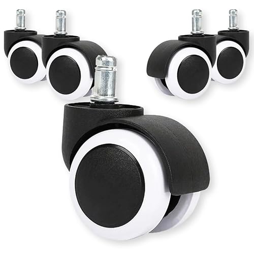 5,1 cm Universal-Computer-Bürostuhl-Rollen, robuste Gummi-Gaming-Stuhlrollen, weiß, geräuschlos, Polyurethan-Rad, Ersatz, Standardgröße, 5 Stück 5,1 cm Universal-Computer-Bürostuhl-Rollen, robuste Gummi-Gaming-Stuhlrollen, weiß, geräuschlos, Polyurethan-Rad, Ersatz, Standardgröße, 5 Stück von TBNOD