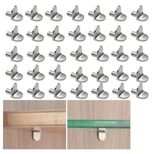 L-förmige Regalklammern, Regalstütze, Hering-Set, Halterung, Regalhalter, Edelstahl, Verriegelungsstifte für Schrank, Küche, Möbel, Bücherregale, 60 Stück L-förmige Regalklammern, Regalstütze, Hering-Set, Halterung, Regalhalter, Edelstahl, Verriegelungsstifte für Schrank, Küche, Möbel, Bücherregale, 60 Stück von TBNOD
