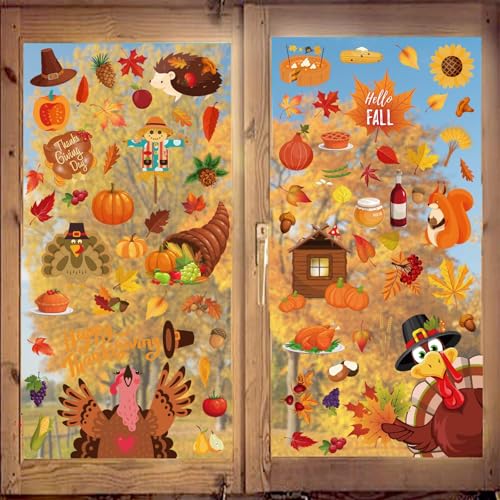 TBSCWYF Thanksgiving Herbstdeko Fenster Aufkleber Fensterbilder Herbst Selbstklebend Thanksgiving Herbstdekorationen Herbst Fensterbilder Herbstblätter Deko Fenster Aufkleber Thanksgiving Fenster TBSCWYF Thanksgiving Herbstdeko Fenster Aufkleber Fensterbilder Herbst Selbstklebend Thanksgiving Herbstdekorationen Herbst Fensterbilder Herbstblätter Deko Fenster Aufkleber Thanksgiving Fenster von TBSCWYF
