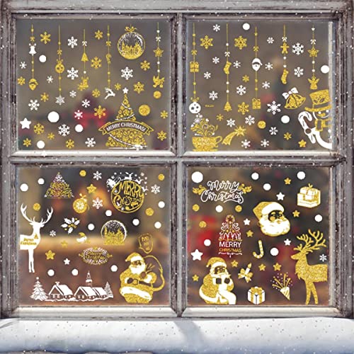 Weihnachten Fenstersticker Weihnachten Fensterbilder Doppelseitige Wiederverwendbare Statisch Haftende PVC Aufkleber für Glasfenster Weihnachten Dekoration Goldpulver Bestreuen 9 Blatt Weihnachten Fenstersticker Weihnachten Fensterbilder Doppelseitige Wiederverwendbare Statisch Haftende PVC Aufkleber für Glasfenster Weihnachten Dekoration Goldpulver Bestreuen 9 Blatt von TBSCWYF