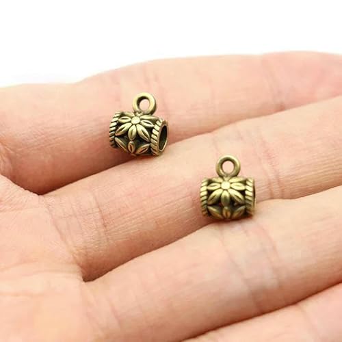 1 Packung/Los Vintage Metallperlen Antik Silber Abstandsrohrperlen für DIY Schmuckherstellung-13 Bronze 1 Packung/Los Vintage Metallperlen Antik Silber Abstandsrohrperlen für DIY Schmuckherstellung-13 Bronze von TBSKUY