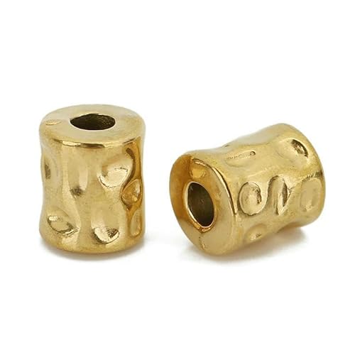 10 Stück Edelstahl-Zylinderrohrperlen, vergoldet, Abstandshalter, Punktperlen für Armbänder, Freundschaftsschmuck, Halsketten, Metallsamen, Gold, 8 mm, 10 Stück 10 Stück Edelstahl-Zylinderrohrperlen, vergoldet, Abstandshalter, Punktperlen für Armbänder, Freundschaftsschmuck, Halsketten, Metallsamen, Gold, 8 mm, 10 Stück von TBSKUY