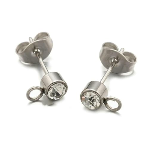 10 Stück goldfarbene Halbcreolen aus Edelstahl mit Schlaufe und Ohrmutter für Damen, DIY-Schmuck, baumelnde Ohrringe, Herstellung von Befunden, Stahl, 5 mm 10 Stück goldfarbene Halbcreolen aus Edelstahl mit Schlaufe und Ohrmutter für Damen, DIY-Schmuck, baumelnde Ohrringe, Herstellung von Befunden, Stahl, 5 mm von TBSKUY