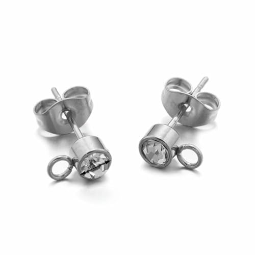 10 Stück goldfarbene Halbcreolen aus Edelstahl mit Schlaufe und Ohrmutter für Damen, DIY-Schmuck, baumelnde Ohrringe, Herstellung von Befunden, Stahl, 6 mm 10 Stück goldfarbene Halbcreolen aus Edelstahl mit Schlaufe und Ohrmutter für Damen, DIY-Schmuck, baumelnde Ohrringe, Herstellung von Befunden, Stahl, 6 mm von TBSKUY
