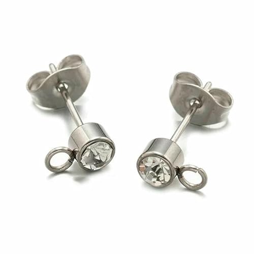 10 Stück goldfarbene Halbcreolen aus Edelstahl mit Schlaufe und Ohrmutter für Damen, DIY-Schmuck, baumelnde Ohrringe, Herstellung von Befunden, Stahl 4,0 mm 10 Stück goldfarbene Halbcreolen aus Edelstahl mit Schlaufe und Ohrmutter für Damen, DIY-Schmuck, baumelnde Ohrringe, Herstellung von Befunden, Stahl 4,0 mm von TBSKUY