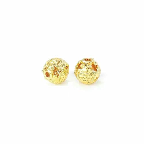 18 Karat Goldfarbe Messing hohl mit Blumenbaumblatt Runde Kugelperlen Armbandperlen Schmuckherstellung Zubehör Zubehör-30819-18 Karat Goldfarbe 18 Karat Goldfarbe Messing hohl mit Blumenbaumblatt Runde Kugelperlen Armbandperlen Schmuckherstellung Zubehör Zubehör-30819-18 Karat Goldfarbe von TBSKUY