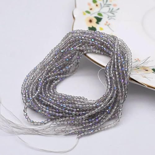 2 mm, 195 Stück Kristallglasperlen, kleiner facettierter Glas-Charm-Abstandhalter zur Schmuckherstellung, DIY-Befunde, Großhandel, 2–2 mm, 195 Stück Perlen von TBSKUY