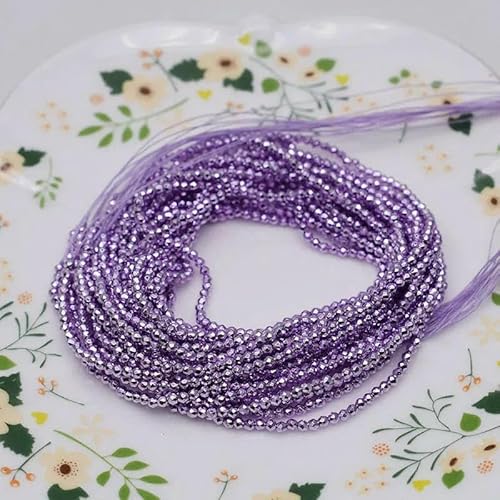 2 mm, 195 Stück Kristallglasperlen, kleiner facettierter Glas-Charm-Abstandhalter zur Schmuckherstellung, DIY-Befunde, Großhandel, 22, 2 mm, 195 Stück Perlen von TBSKUY
