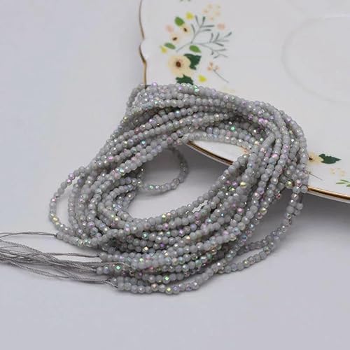 2 mm, 195 Stück Kristallglasperlen, kleiner facettierter Glas-Charm-Abstandshalter zur Schmuckherstellung, DIY-Befunde, Großhandel, 6–2 mm, 195 Stück Perlen von TBSKUY