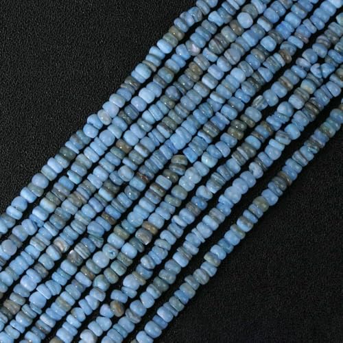 2 x 4,0 mm natürliche Muschelperlen, mehrfarbige Rondellperlen, gefärbte Perlmuttmuschel, lose Abstandsperlen zur Schmuckherstellung – 39 (3–4,0 mm x 1–2 mm), ca. 36–40 cm von TBSKUY