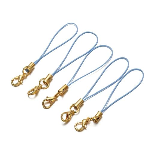 20–100 Stück goldfarbenes Schlüsselanhängerseil mit Karabinerverschluss, Lanyard, Lariat-Gurt, Schnüre zum Selbermachen von Schlüsselanhängern, Anhängern, Schmuckherstellung, Hellblau, 20 Stüc 20–100 Stück goldfarbenes Schlüsselanhängerseil mit Karabinerverschluss, Lanyard, Lariat-Gurt, Schnüre zum Selbermachen von Schlüsselanhängern, Anhängern, Schmuckherstellung, Hellblau, 20 Stüc von TBSKUY