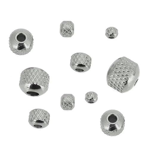 30 Stück 3/4/5/6/7/8 mm Edelstahlperlen, goldfarben, geriffelte Zylinderröhre, Abstandshalter, lose Perlen zur Schmuckherstellung, DIY-Fundstücke, Stahl, A, 30 Stück, 6 mm 30 Stück 3/4/5/6/7/8 mm Edelstahlperlen, goldfarben, geriffelte Zylinderröhre, Abstandshalter, lose Perlen zur Schmuckherstellung, DIY-Fundstücke, Stahl, A, 30 Stück, 6 mm von TBSKUY