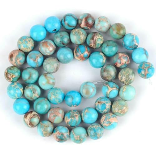 4 6 8 10 mm Natursteinperlen, bunte Meeressediment-Jaspis-Türkise, runde Perlen zur Schmuckherstellung, DIY-Armbänder, Zubehör – Seeblau – 4,0 mm 4 6 8 10 mm Natursteinperlen, bunte Meeressediment-Jaspis-Türkise, runde Perlen zur Schmuckherstellung, DIY-Armbänder, Zubehör – Seeblau – 4,0 mm von TBSKUY