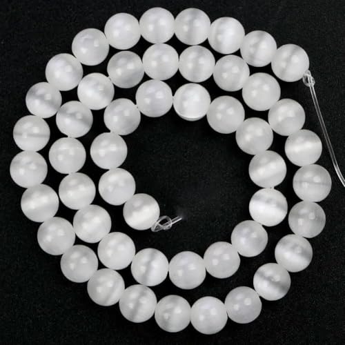 4 6 8 10 mm Natursteinperlen, bunte Meeressediment-Jaspis-Türkise, runde Perlen zur Schmuckherstellung, DIY-Armbänder, Zubehör – weißes Katzenauge – 8 mm 4 6 8 10 mm Natursteinperlen, bunte Meeressediment-Jaspis-Türkise, runde Perlen zur Schmuckherstellung, DIY-Armbänder, Zubehör – weißes Katzenauge – 8 mm von TBSKUY