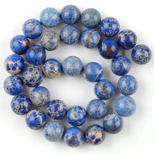 4 6 8 10 mm Natursteinperlen, bunte Meeressedimente, Jaspis, Türkis, runde Perlen zur Schmuckherstellung, DIY-Armbänder, Zubehör – Blaues Meeressediment – 6 mm 4 6 8 10 mm Natursteinperlen, bunte Meeressedimente, Jaspis, Türkis, runde Perlen zur Schmuckherstellung, DIY-Armbänder, Zubehör – Blaues Meeressediment – 6 mm von TBSKUY
