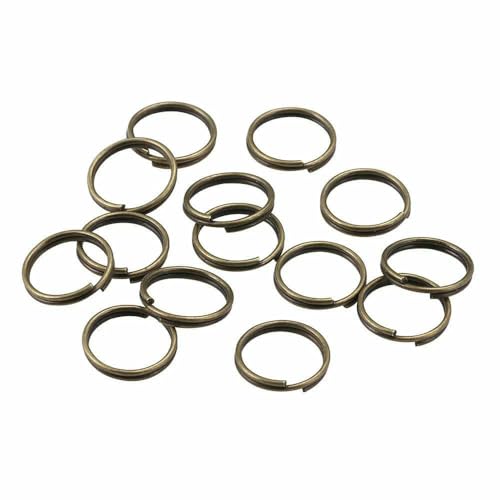 50–200 Stück/Los 4–20 mm offene Biegeringe, Doppelschlaufen, Spaltringe, Verbinder für DIY-Schmuckherstellung, Zubehör – Antikbronze – 16 mm x 100 Stück von TBSKUY