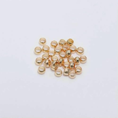 500 Stück/Los Gold Silber Kupfer Kugel Crimp End Perlen Durchmesser 1,5–3,0 mm Stopper Spacer Perlen für DIY Schmuckherstellung Zubehör-KC Gold-2,5 mm 500 Stück/Los Gold Silber Kupfer Kugel Crimp End Perlen Durchmesser 1,5–3,0 mm Stopper Spacer Perlen für DIY Schmuckherstellung Zubehör-KC Gold-2,5 mm von TBSKUY