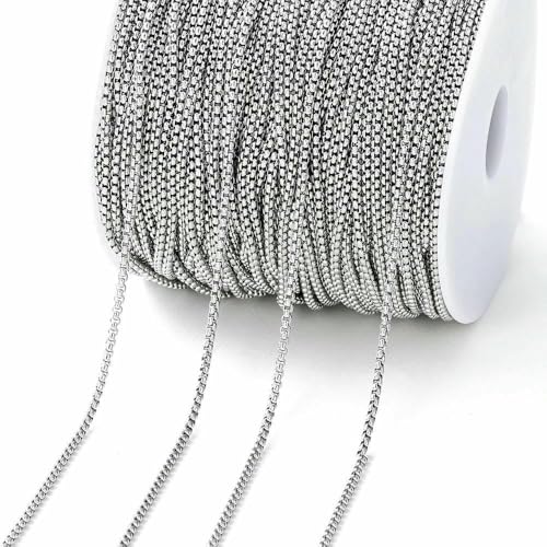 Kein Verblassen, 2 Meter Edelstahlketten, goldfarbene Lippenperlen, Perlenkette zur Schmuckherstellung, DIY-Halsketten, Armbandzubehör, S7 Stahl 2,5 mm, 2 Meter Kein Verblassen, 2 Meter Edelstahlketten, goldfarbene Lippenperlen, Perlenkette zur Schmuckherstellung, DIY-Halsketten, Armbandzubehör, S7 Stahl 2,5 mm, 2 Meter von TBSKUY