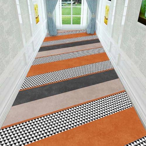 Teppichläufer für Flur Langer Teppich für Haustür/Eingänge/Büro Teppichläufer Zeitgenössischer Durchgangsläufer Teppich für Flur, Moderner Teppichläufer für Flur, 0,6 x 3 m von TBTBGXQ
