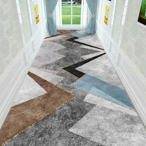 Teppichläufer für Flur Langer Teppich für Haustür/Eingänge/Büro Teppichläufer Zeitgenössischer Durchgangsläufer Teppich für Flur, Moderner Teppichläufer für Flur, 1,2 x 6 m von TBTBGXQ