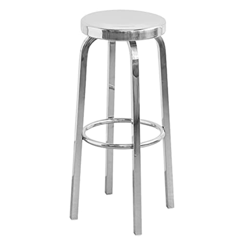 Barhocker Tresenhöhe Edelstahl Barhocker mit Fußstütze, Feste Höhe Hochstuhl Barstuhl für Frühstücksbar, Wohnzimmer, Kneipe, Kaffeehaus, Küche Esszimmer Barhocker Tresenhöhe Edelstahl Barhocker mit Fußstütze, Feste Höhe Hochstuhl Barstuhl für Frühstücksbar, Wohnzimmer, Kneipe, Kaffeehaus, Küche Esszimmer von TBWFRD
