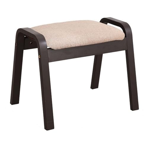 Fußhocker, 14.2inch H Small Foot Stools Ottoman, Durable Linen Look Fabric Footstool with Solid Wood Legs, Padded Foot Rest Step Stool Extra Seating for Living Room, Entryway, Office von TBWFRD