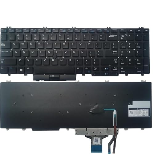 Kompatible Laptop -Tastatur Kompatibel mit 3500 3501 3540 3541 7530 7730 E7530 M7530 5500 5501 5510 5511 Modelle Ersatzteil PK132FA1B01(NO Backlight) von TBXwsofl