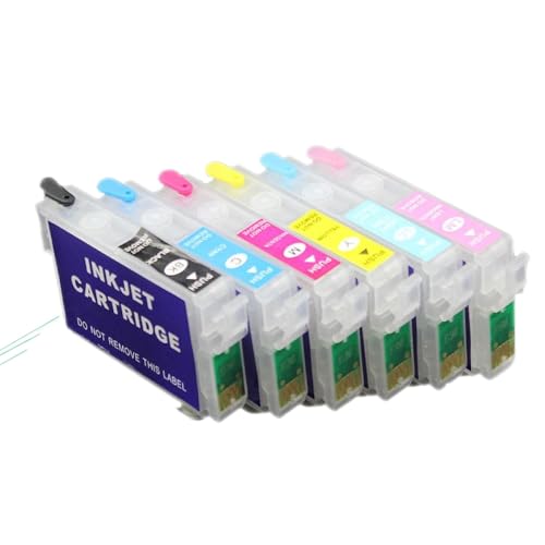 TBXwsofl 10Sets T0811 leer nachfüllbare Tintenpatronenkassette kompatibel mit R390 RX590 R270 RX690 RX610 RX615 R290 R295 Foto 1410 Drucker von TBXwsofl