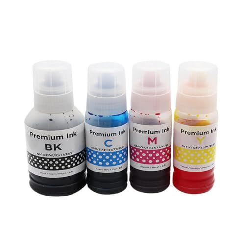 TBXwsofl Kompatible Nachfüllfarbstoff-Tintenwasser auf Basis von GI41 GI-41 GI 41 G1420 G2420 G2460 G3420 G3460 G3472 G4470 G2160 G3560 G2520 G580 G680 Printermodelle(1SET(KCMY)) von TBXwsofl