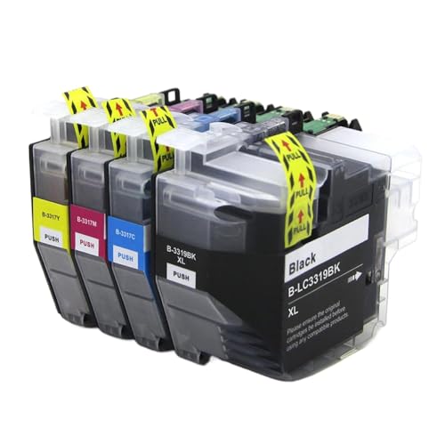 TBXwsofl Kompatible Tintenpatronen -LC3317XL LC3319XL 3317XL 3319XL Kompatibel mit MFC J5330DW J5730DW J6530DW J6730DW J6930DW Drucker(1SET(4PC)) von TBXwsofl