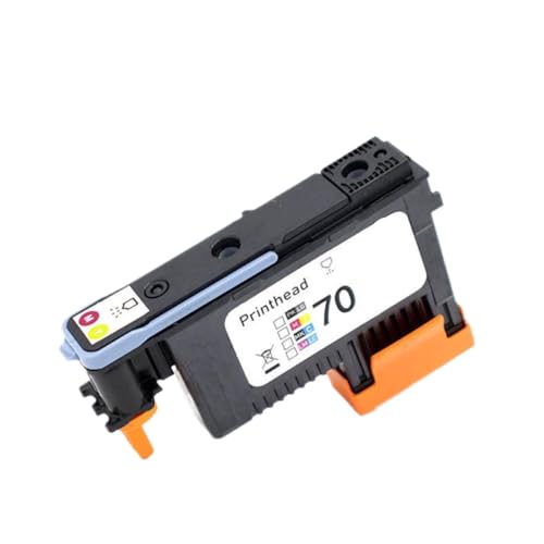 TBXwsofl Überholter Druckkopfersatz 70 Printhead C9404A C9405A C9406A C9407A Arbeiten mit DesignJet Z2100 Z5200 Z3100 Z3200(1PCS M and Y) von TBXwsofl