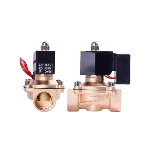 3/8 Zoll Messing-Magnetventil, nicht heiß, normalerweise geschlossen, 220 V, 12 V, 24 V, Magnetventil for Langzeitbetrieb(3/8"npt Thread,DC12) von TBZOQAID