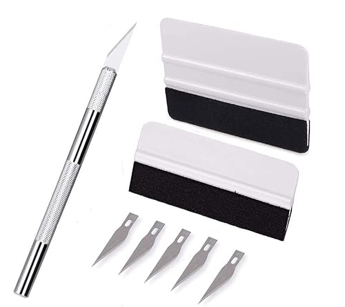 TBoonor Folien Werkzeug Set Rakel Set folierungs Rakel mit Präzisionsmesser und Folienrakel für Autofolie Tönungsfolie Installation Werkzeug (8 PCS) von TBoonor