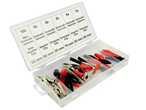 28x Krokodilklemmen und Batterieklemmen Set Krokodil Klemmen Sortiment 28x Krokodilklemmen und Batterieklemmen Set Krokodil Klemmen Sortiment von TC TECHNIC