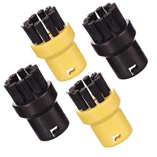 Burstenset 4x Bürsten Gelb+Schwarz Kompatibel für Kärcher Dampfreiniger EasyFix SC 2, SC 3, SC 4, SC 5 von TC TECHNIC