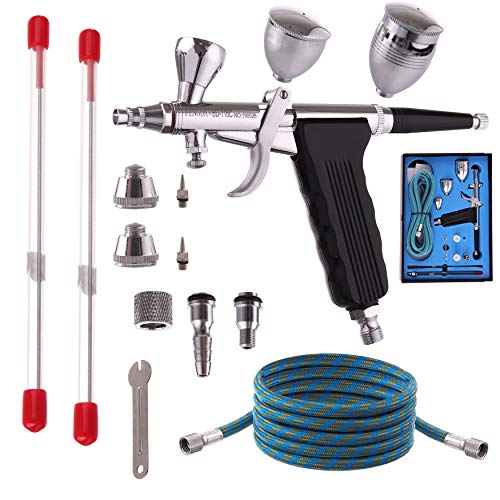 FENGDA Airbrush Spritzpistole MINI Lackierpistole 0,3 0,5 0,8 Düsen Behältern von TC TECHNIC