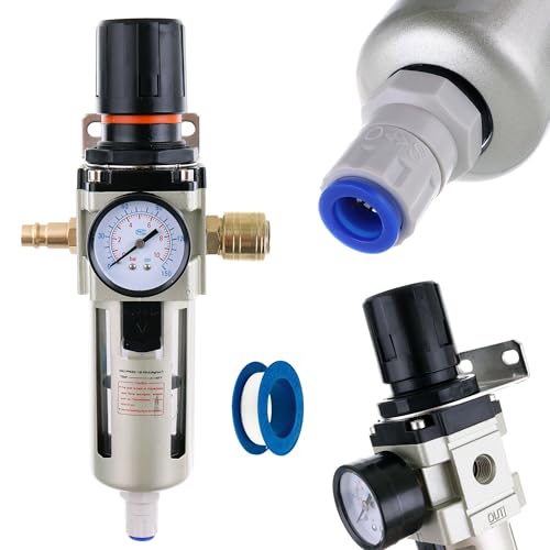 Filter mit Druckluftreduzierer Filter Kompressor 1/2" AUTO DRAIN + Plugins von TC TECHNIC
