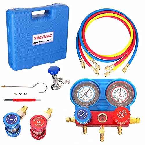 Klima Wartung Klimaanlagen Diagnose Tester mit Messuhr R-134A von TC TECHNIC