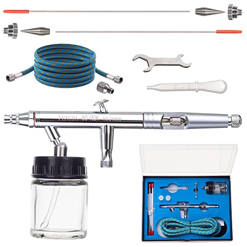 Original FENGDA Präzise Airbrushpistole Double Action Funktion 0,3 + 0,5 + 0,8 mm Düsen Tank von TC TECHNIC