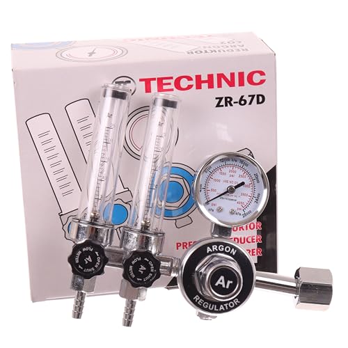 Profi Druckminderer 200bar Druckregler Schweißen Argon Co2 MAG/WIG 2x Flowmeter von TC TECHNIC