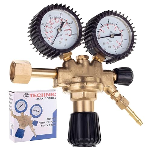 Reduzierer Stickstoff Druckminderer Druckregler 2x Manometer von TC TECHNIC