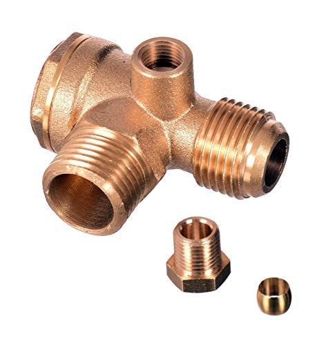 Rückschlagventil 1/2 x 1/2 (20mm x 20mm) Luftkompressor Messing Ventil Verbinder Werkzeug Luft Kompressor zum Verbinden von TC TECHNIC