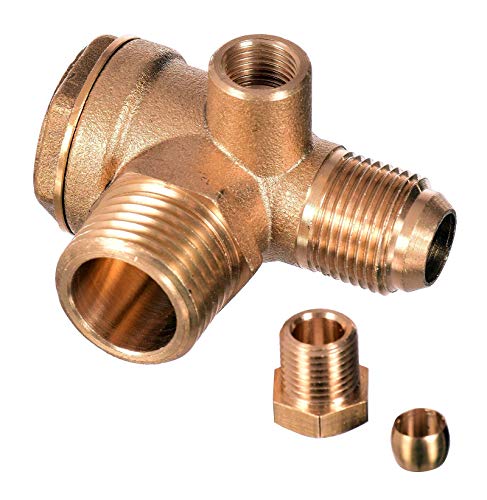 Rückschlagventil 1/2 x 3/8 (20mm x 16mm) Luftkompressor Messing Ventil Verbinder Werkzeug Luft Kompressor zum Verbinden von TC TECHNIC