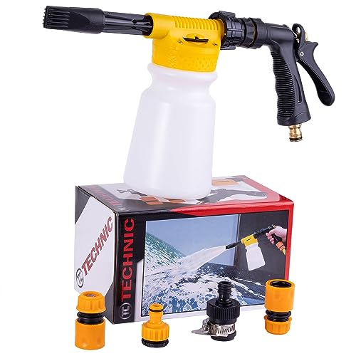 Schaumkanone TECHNIC Foam Gun Schaumlanze Schaumpistole + Anschlüsse Schaum Waschpistole Autowäsche Lanze von TC TECHNIC