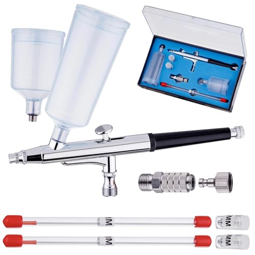 TC TECHNIC AB-131S Airbrush Double Action – 0,2 + 0,3 + 0,5 mm 3X Düsen – 2X Farbbehälter – Schnellkupplung – Komplettset im Koffer TC TECHNIC AB-131S Airbrush Double Action – 0,2 + 0,3 + 0,5 mm 3X Düsen – 2X Farbbehälter – Schnellkupplung – Komplettset im Koffer von TC TECHNIC