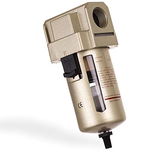 TC TECHNIC Luftfilter Maximaler Betriebsdruck 10 bar Verhindert Rostflecken Schlauchschäden Maximaler Luftstrom 4000 l/min Gewindegröße 3/4" (~24 mm) Automatischer Wasserablass von Kastor