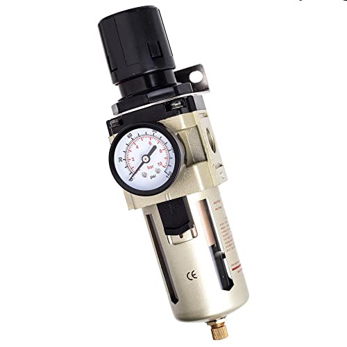 TC TECHNIC Luftfilter mit Reduzierstück Maximaler Betriebsdruck 10 bar Verhindert Rostflecken Schlauchschäden Maximaler Luftstrom 4000 l/min Gewindegröße 3/4" (~24 mm) Manueller Wasserablass von TC TECHNIC