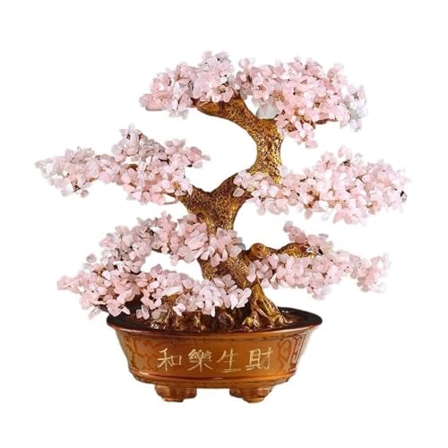 Kristallgeldbaum Kristallbaum-Bonsai for Harmonie und Wohlstand, Feng Shui, ausgleichendes Heimornament Kristalle Bonsai(Pink) von TCDHICY